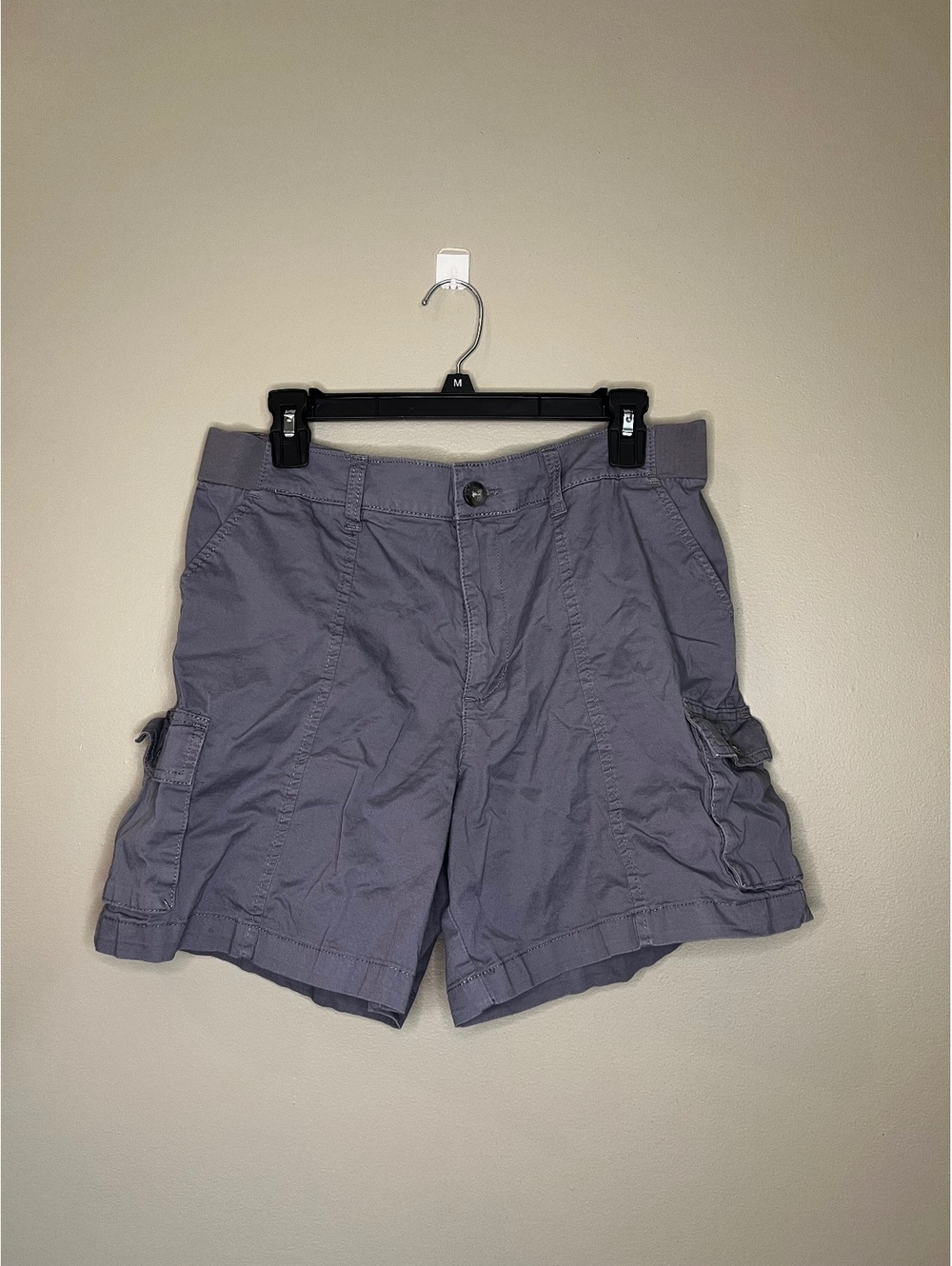 Lee Dark Gray Utility Cargo Mid Thigh Shorts